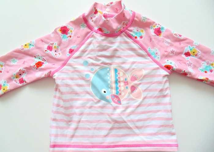 TU śliczna bluzeczka kąpielowa 6-9 miesięcy 68-74