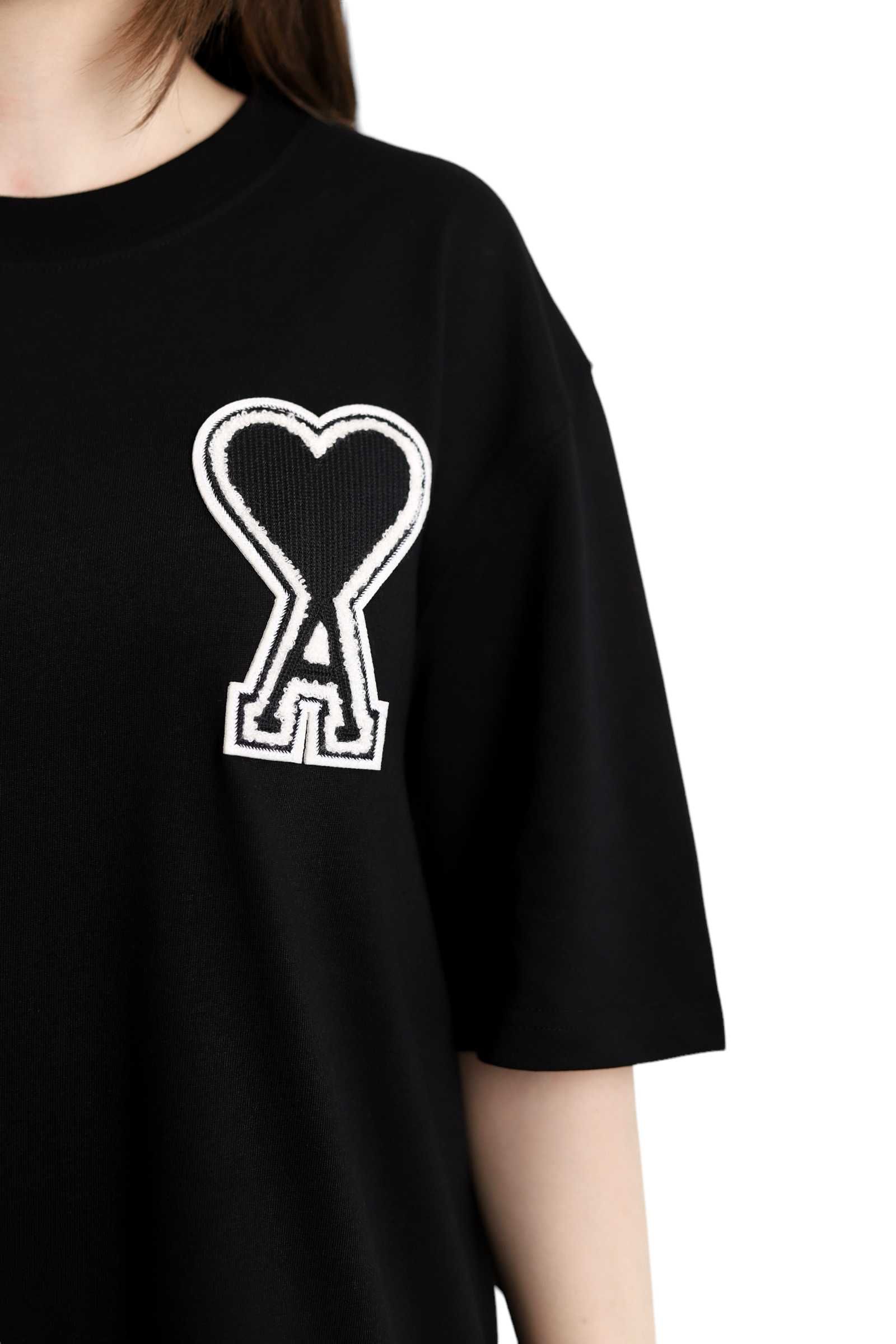 Футболка AMI Paris Exclusive Ami De Coeur T-Shirt Black