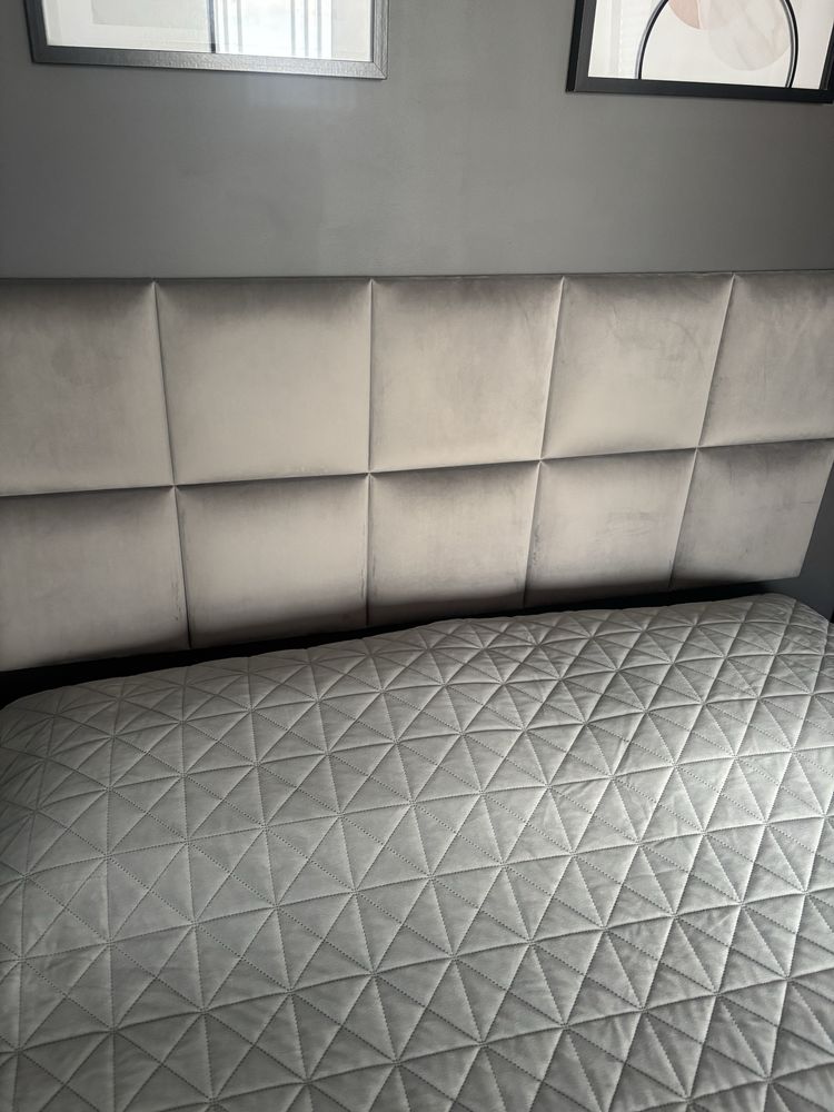 Zaglowek szary 140x60 patchwork