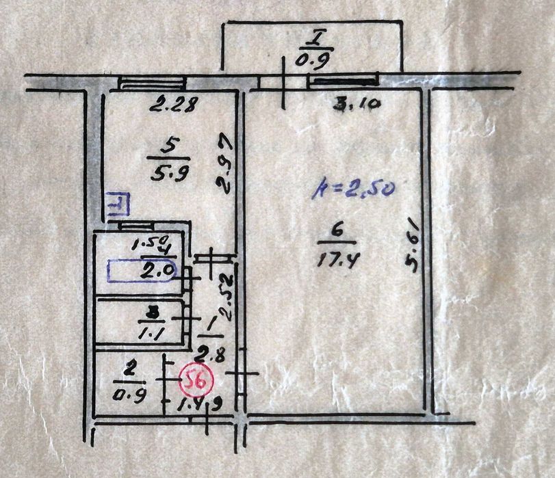 Однокімнатна квартира 33,5 м.кв., 4 пов., вул.Леонтовича (Пушкіна), 78