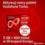 Karta SIM Vodafone UA – 5 GB + 400 min w roamingu Pakiet podróżny