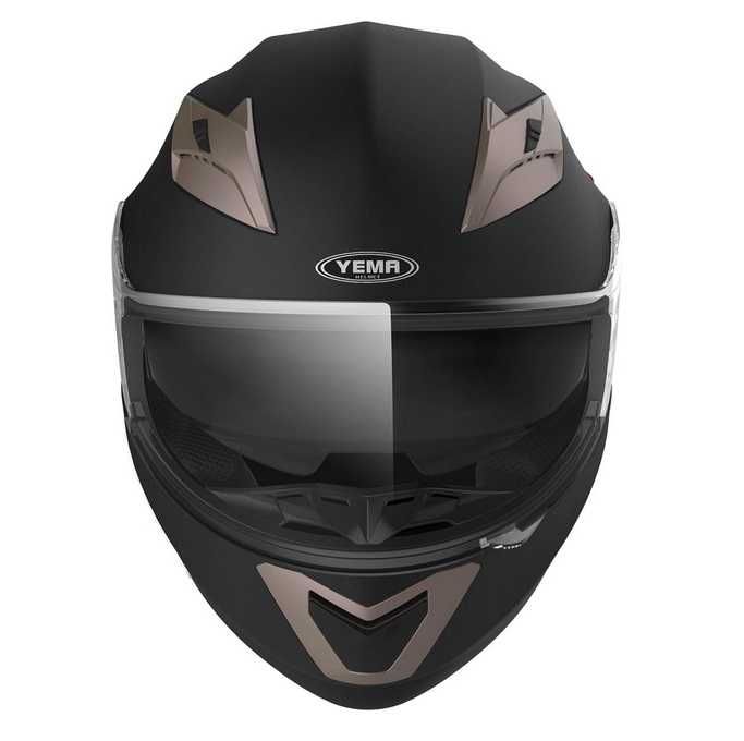 Kask motocyklowy YEMA czarny mat    G-567