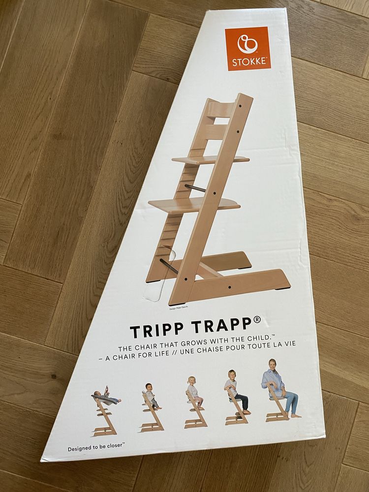 Pudełko od krzesełko stokke tripp trapp
