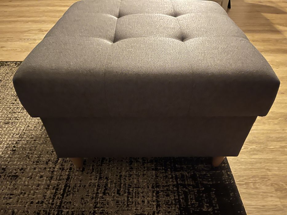 Pufa, podnurzek kolor szary