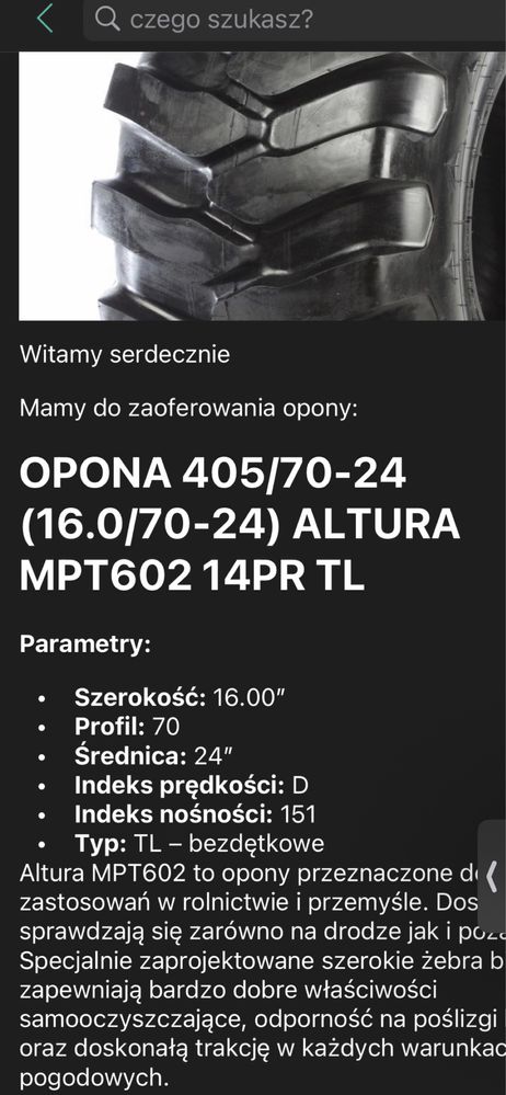 Opona 405/70-24(16.0/70-24) ALTURA MPT602 14PR TL