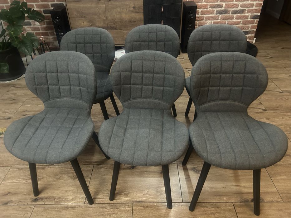 Krzesła Malmo grafitowe