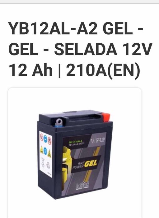 Bateria gel YB12-AL