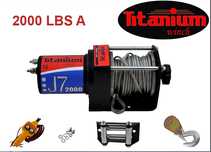 Лебедка ТАЛЬ 907кг- 1800кг Titanium Winch ATV J7 2000 12В Тельфер