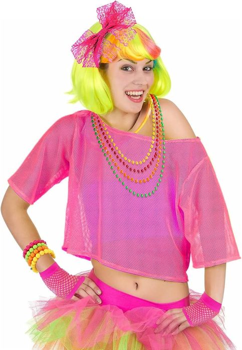 Kostium Retro Neon z lat 80 One Size