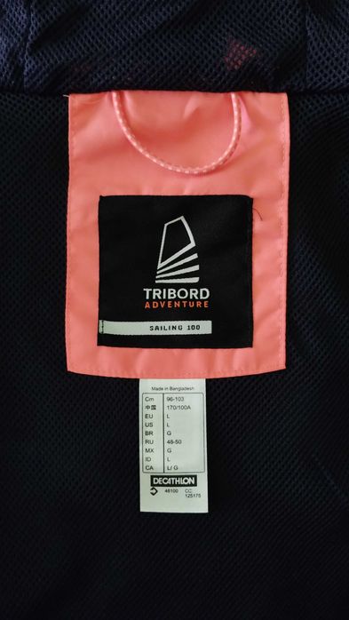 Kurtka przeciwdeszczowa TRIBORD ADVENTURE rozm. L  granatowa
