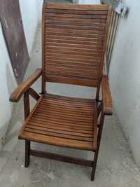 Dwa krzesła/ fotele balkonowe z drewna tekowego