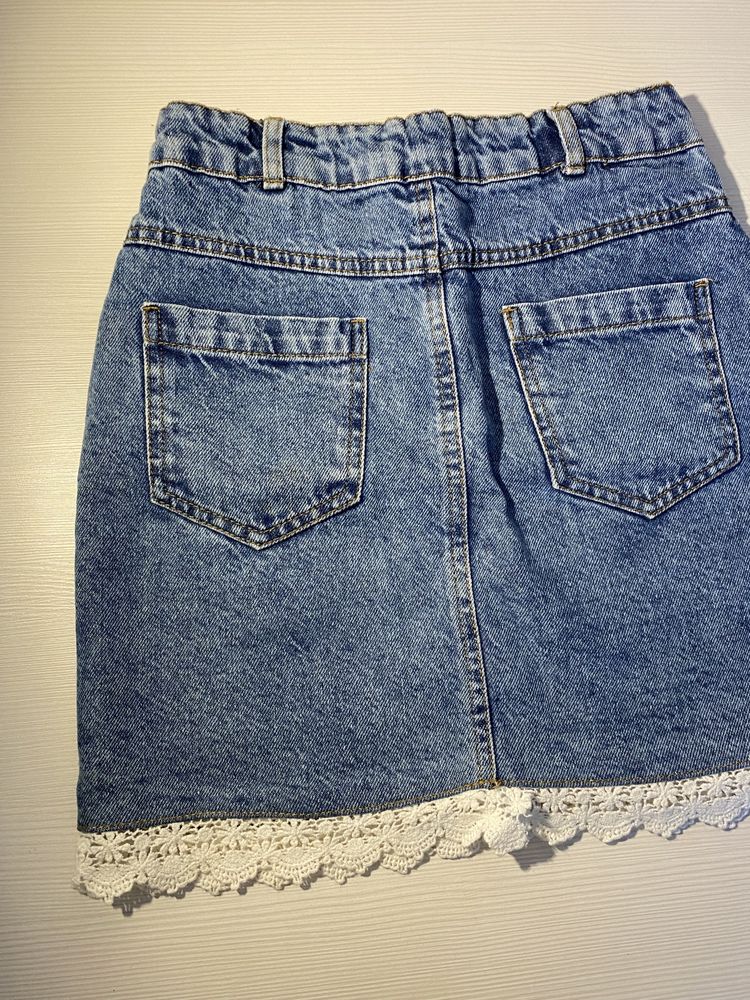 Spódniczka dziewczęca jeansowa 152