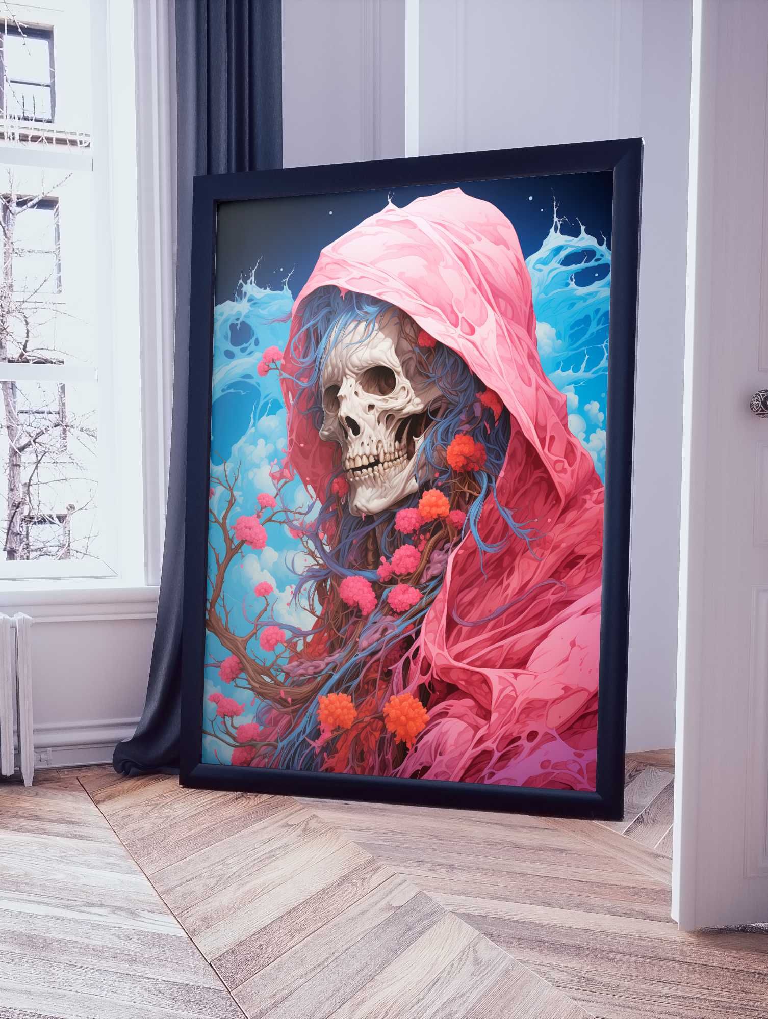 Plakat na Ścianę Obraz Szkielet Zombie Kości Art 50x70 cm Premium