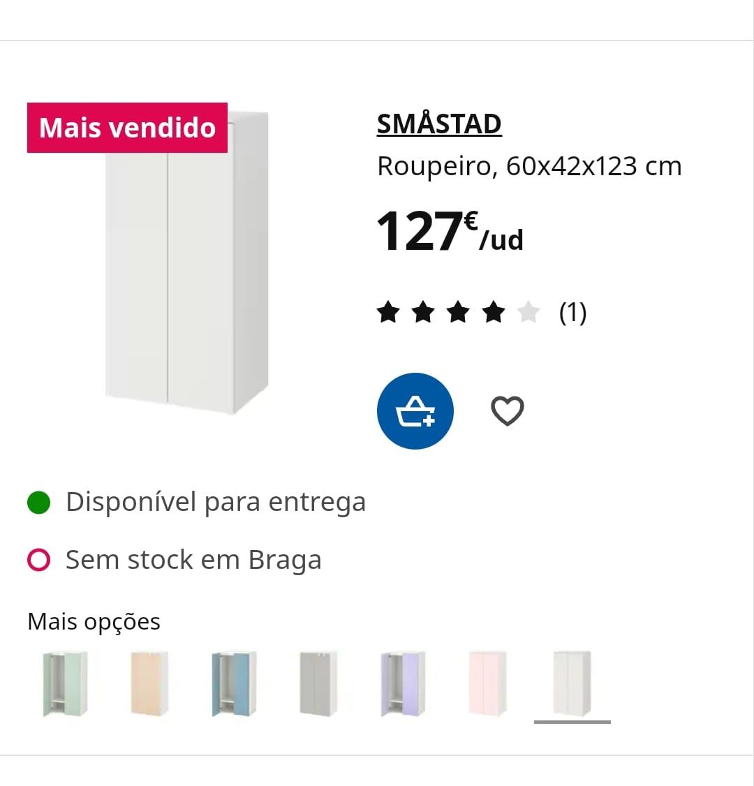 SMASTAD IKEA Roupeiro de criança