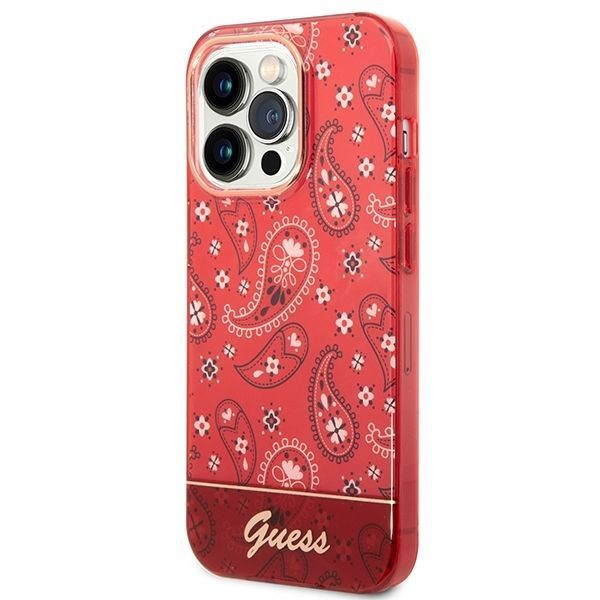 Etui Guess Bandana Paisley do iPhone'a 14 Pro Max 6,7" - Czerwony