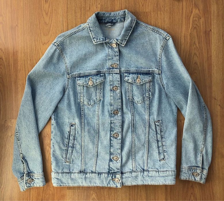 Kurtka jeansowa C&A z naszywką Picasso oversize S/M 36/38