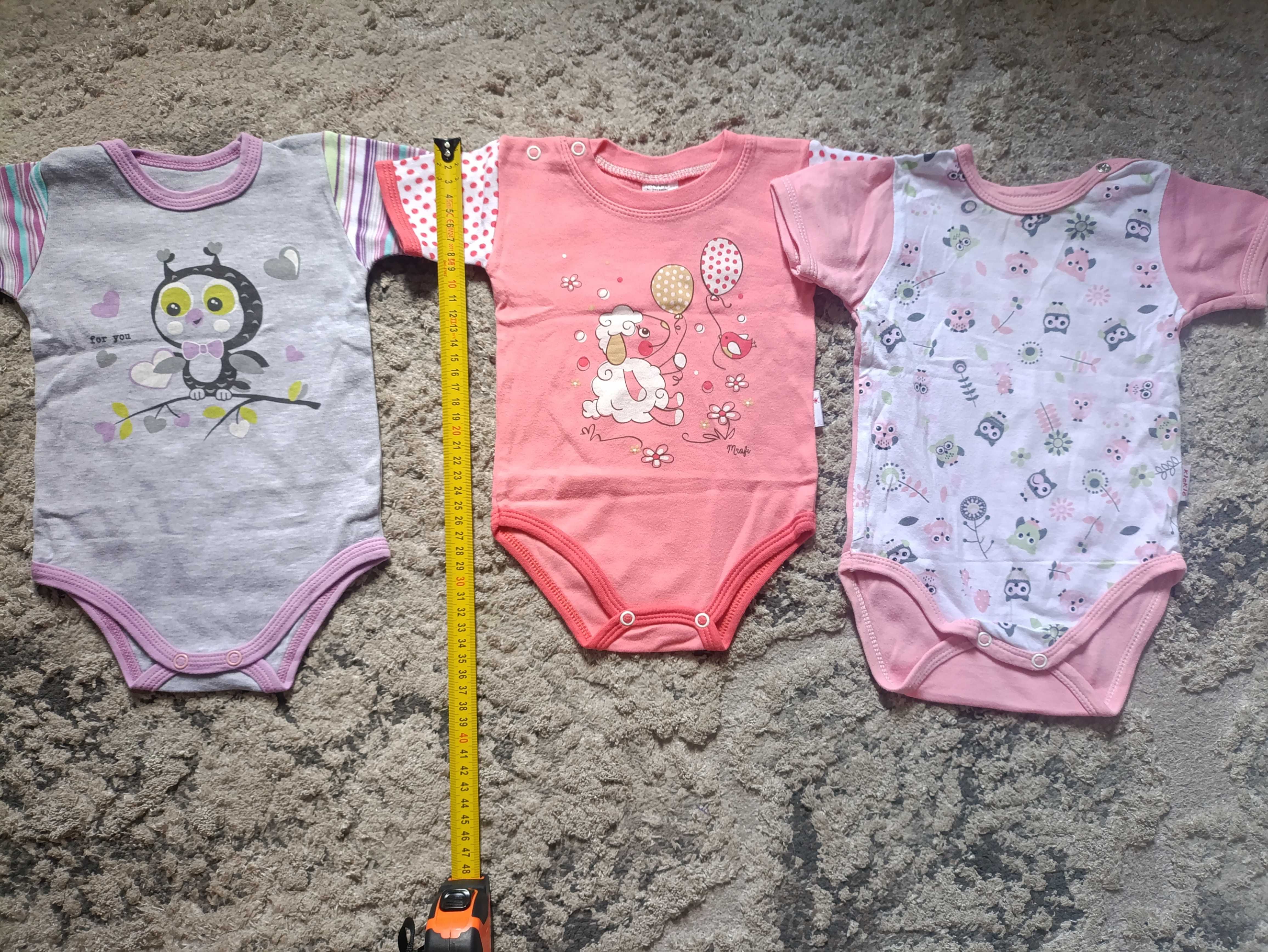 Zestaw ubrań niemowlęcych dla dziewczynki 74 bluza body