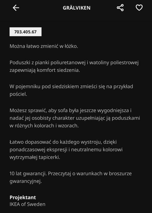Sofa, kanapa  3 osobowa, rozkładana, szara z ikea + gratis