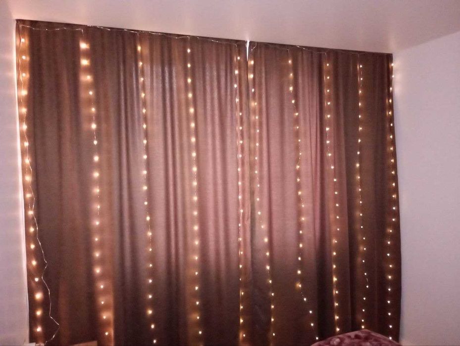 Гірлянда штора, 3м на 3м, 8 режимів, живлення USB, пульт
