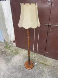 Lampa stojaca abażur podłogowa idrewniana loft vintage prl