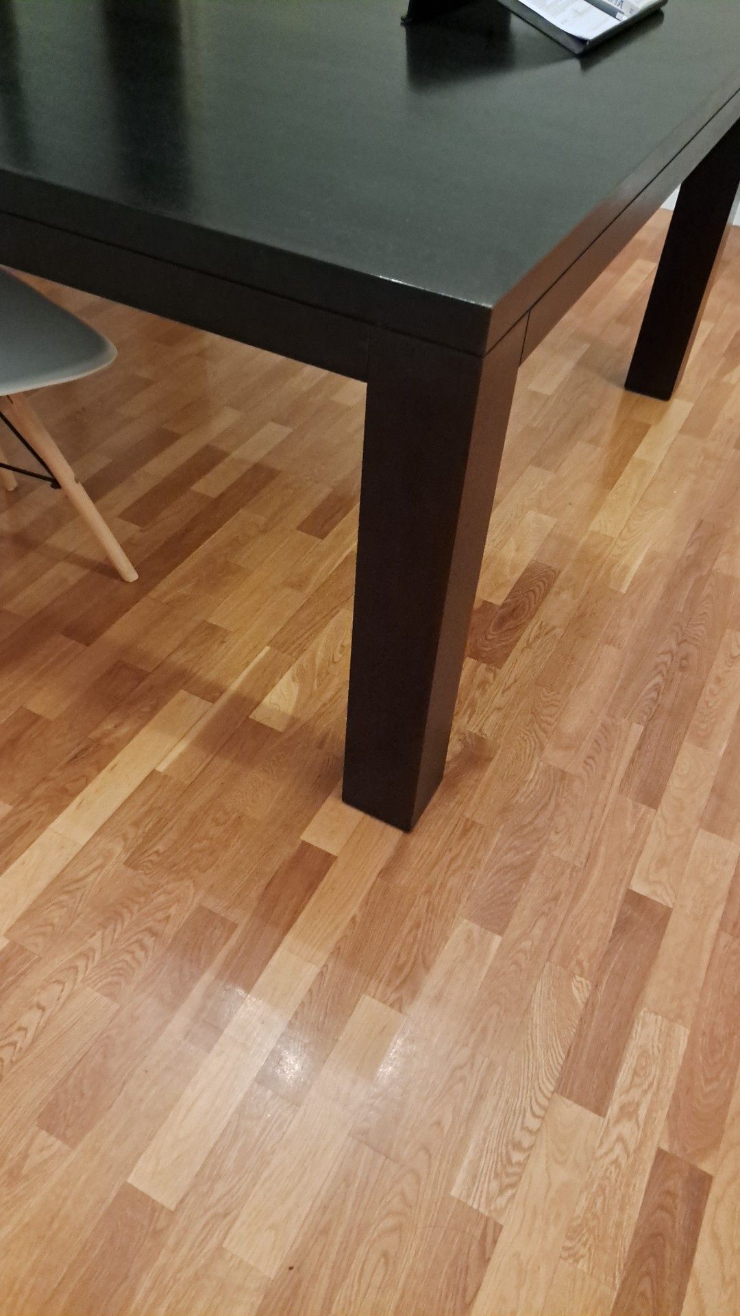 Mesa jantar preta madeira maciça