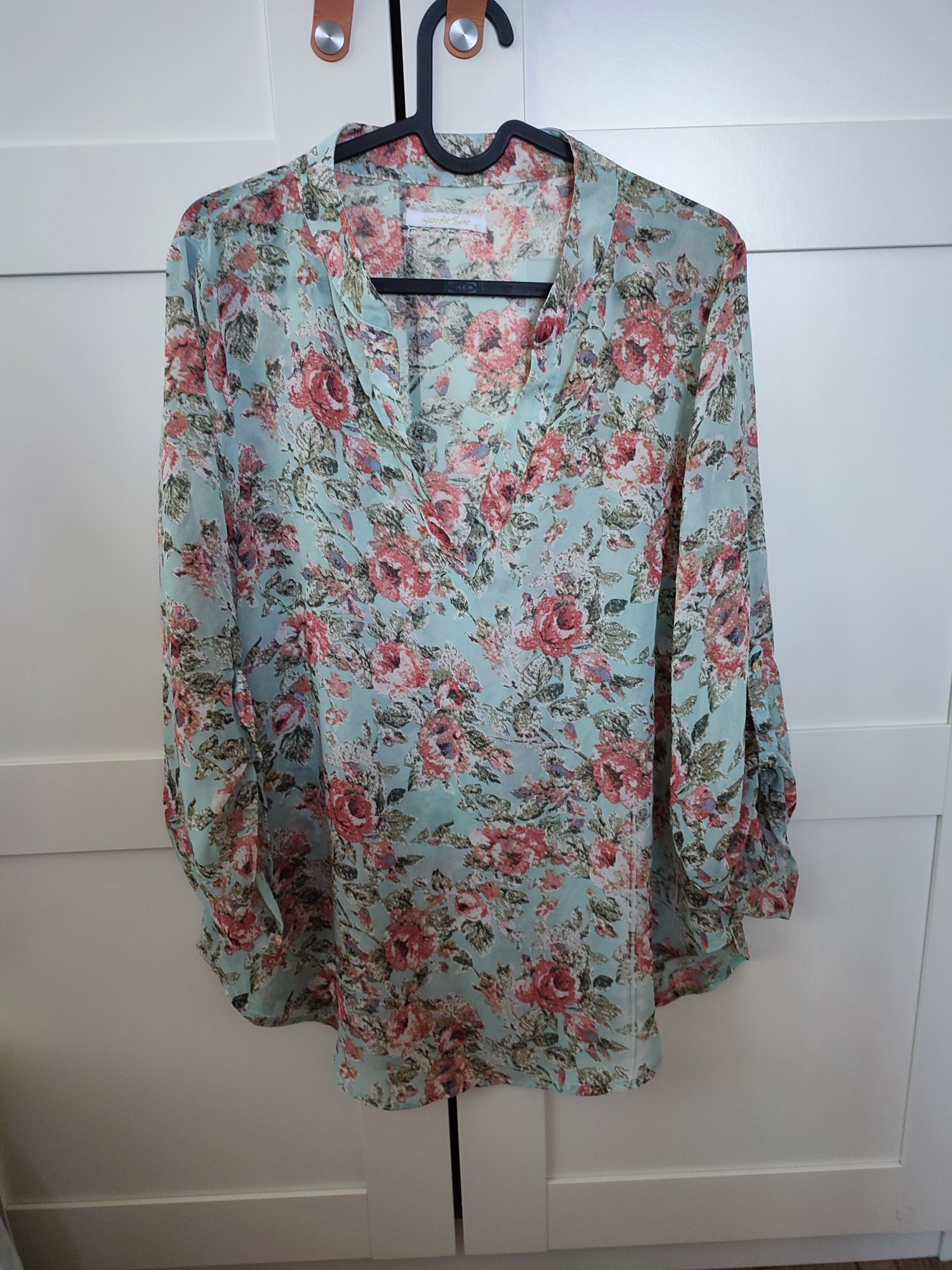 Koszula floral prześwitująca r.M