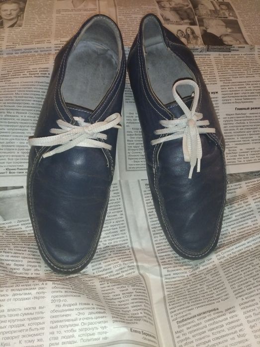 Туфли мокасины Tiger total sport 40 синие мужские кожа оригинал