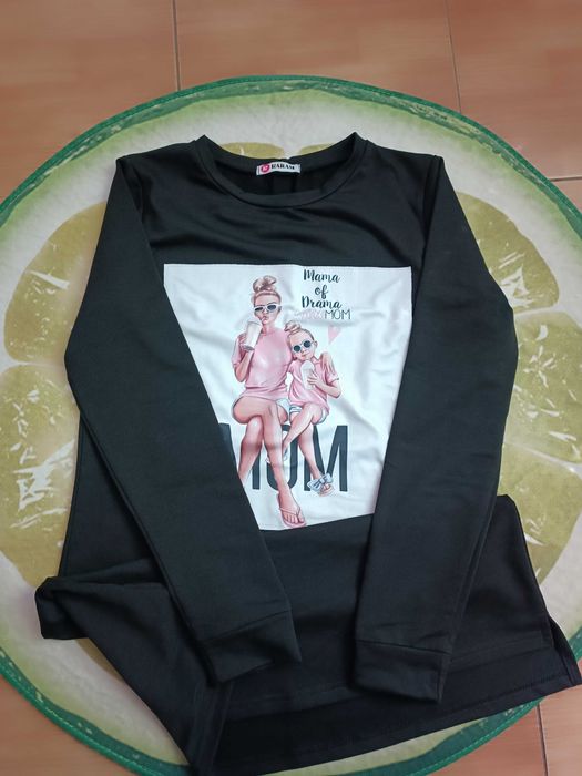 Сукня-туніка з нашивкою "мама-доця"