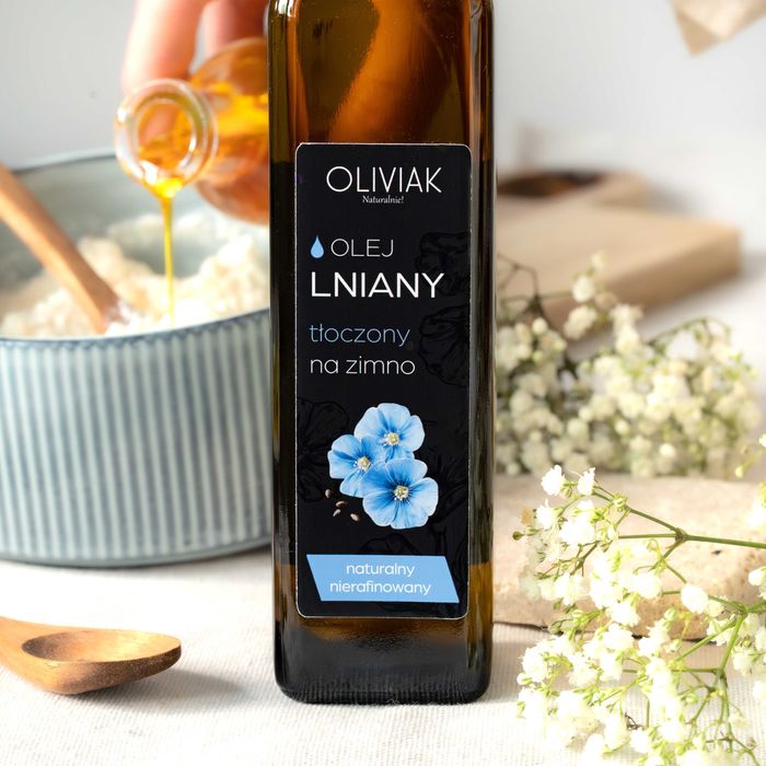 Olej lniany tłoczony na zimno 500ml PRODUCENT