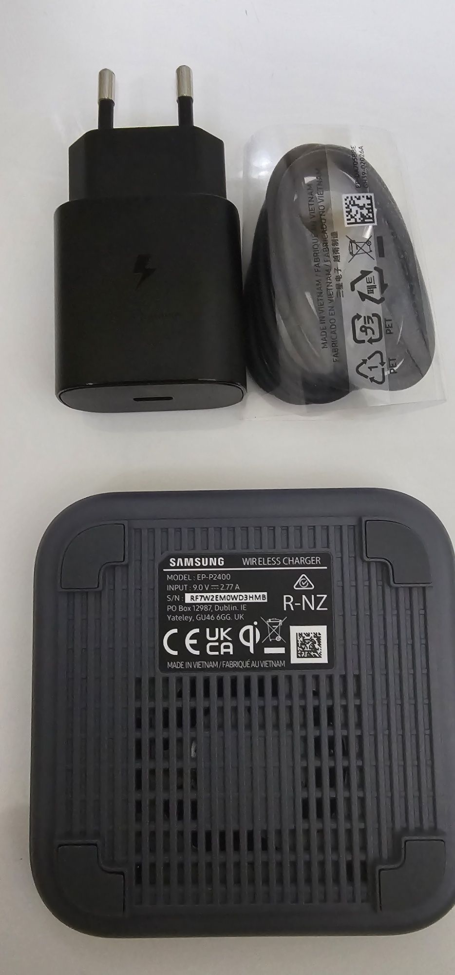 Carregador Samsung wireless novo com adaptador