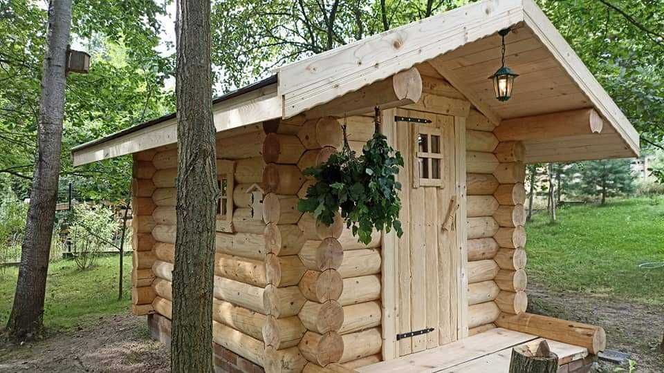 Sauna z bali, sauna sucha, Prawdziwa  Banią.