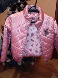 Куртка рожева ( плащовка) Ріст 152
