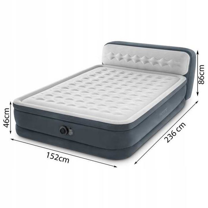 Materac PREMIUM Dwuosobowy Intex Łóżko Dmuchany 236 x 152 x 86 cm