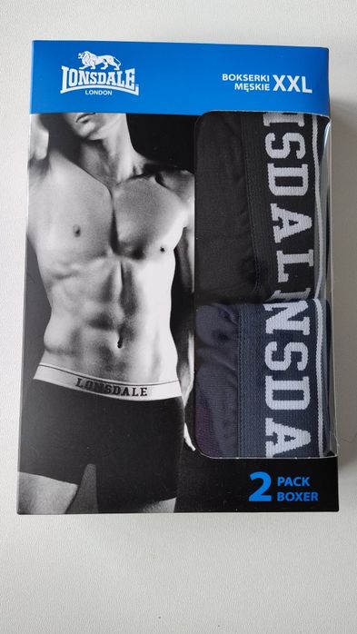 Nowy zestaw bokserek męskich Lonsdale rozmiar XXL okazja cenowa bokser