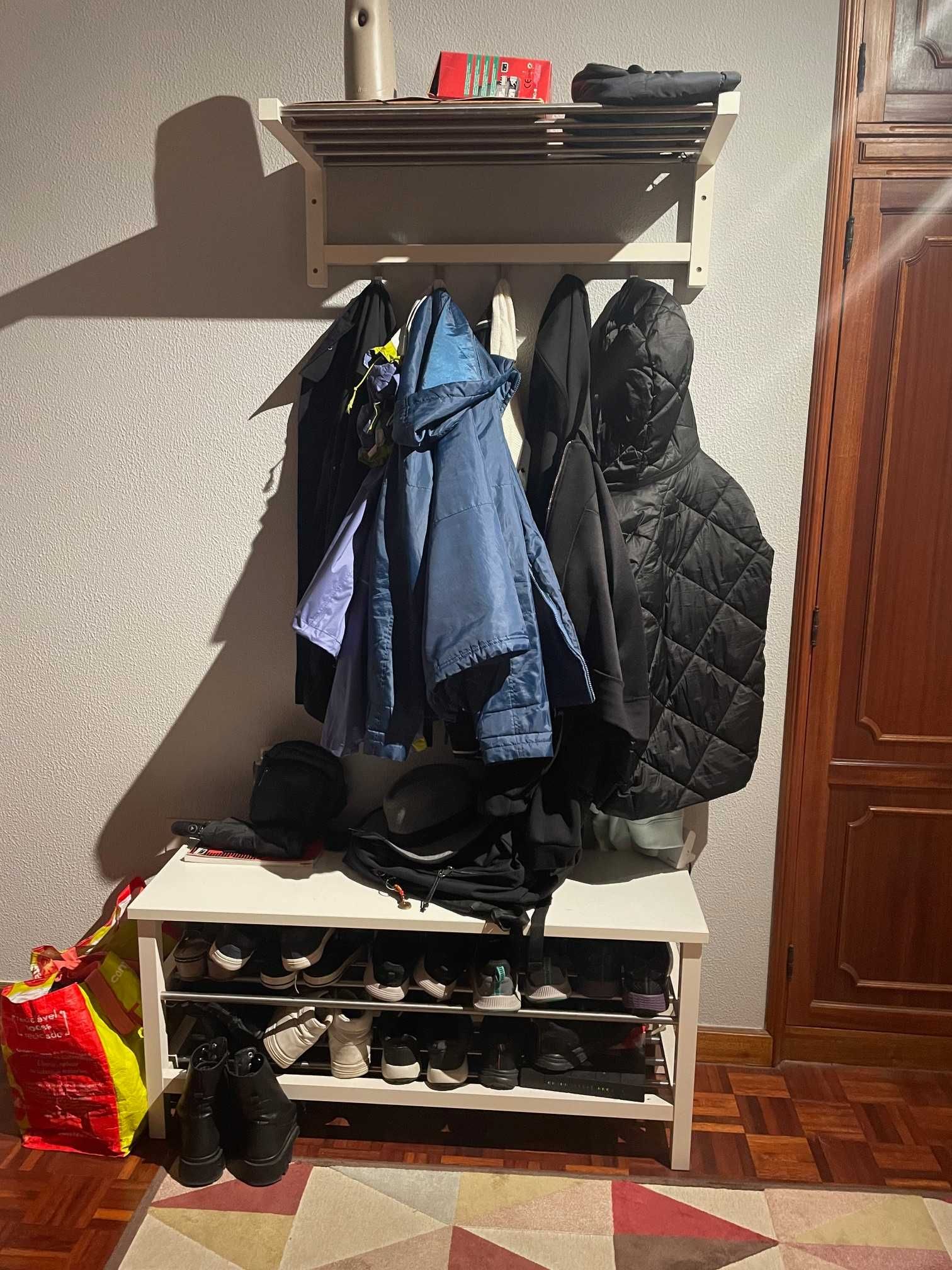 Conjunto para a entrada, sapateira e cabide IKEA