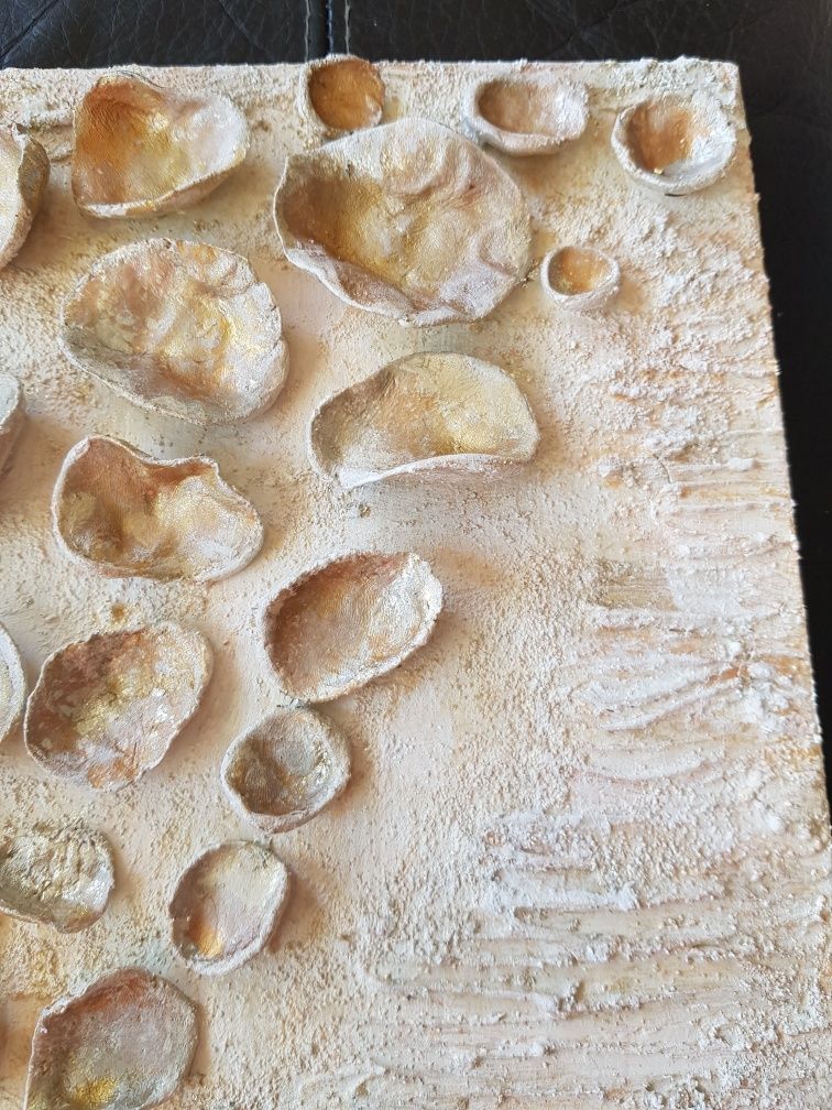 Zestaw nowoczesnych obrazów mix media handmade rękodzieło