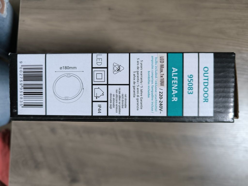 Oświetlenie zewnętrzne plafon LED Eglo ALFENA R biały IP44 1000lm