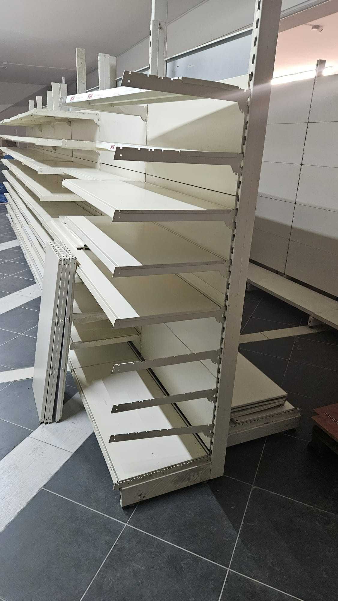 Regały magazynowe sklepowe domowe metalowe hurtowe ilości białe metal