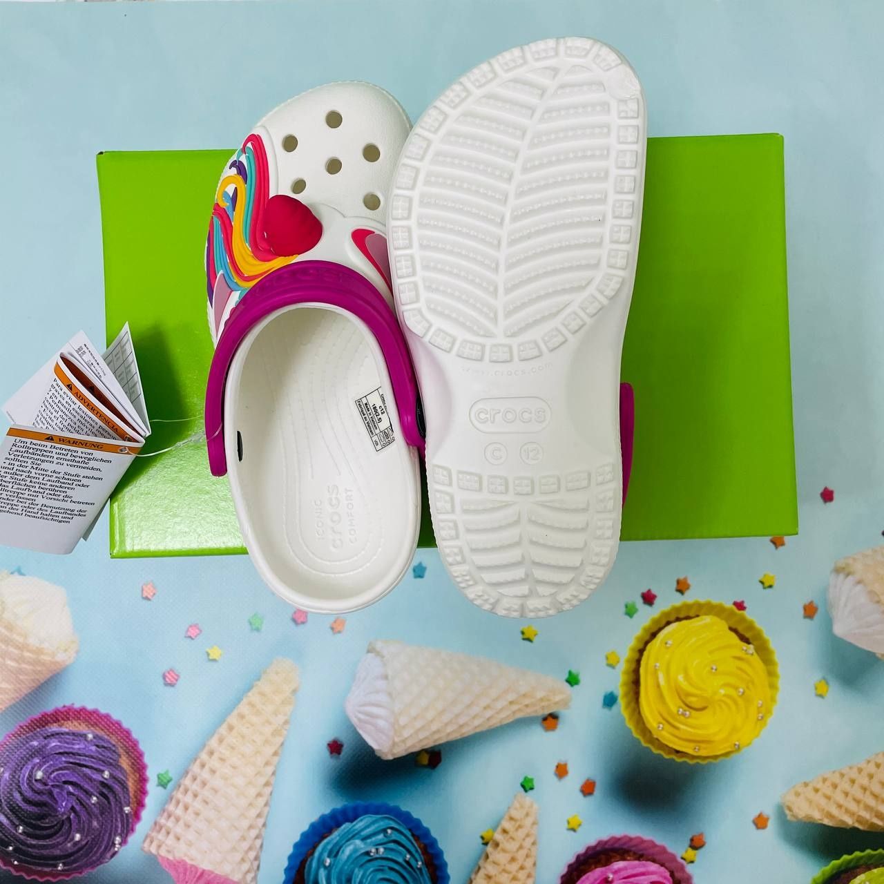 Новинка, кроксы Crocs  Единорожки для девочки