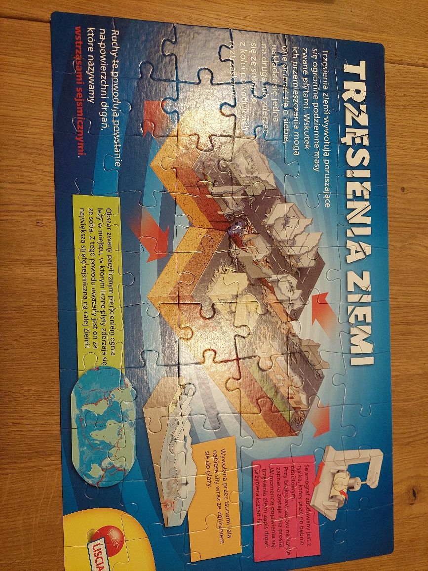 Eksperyment trzęsienie ziemi z podrecznikiem