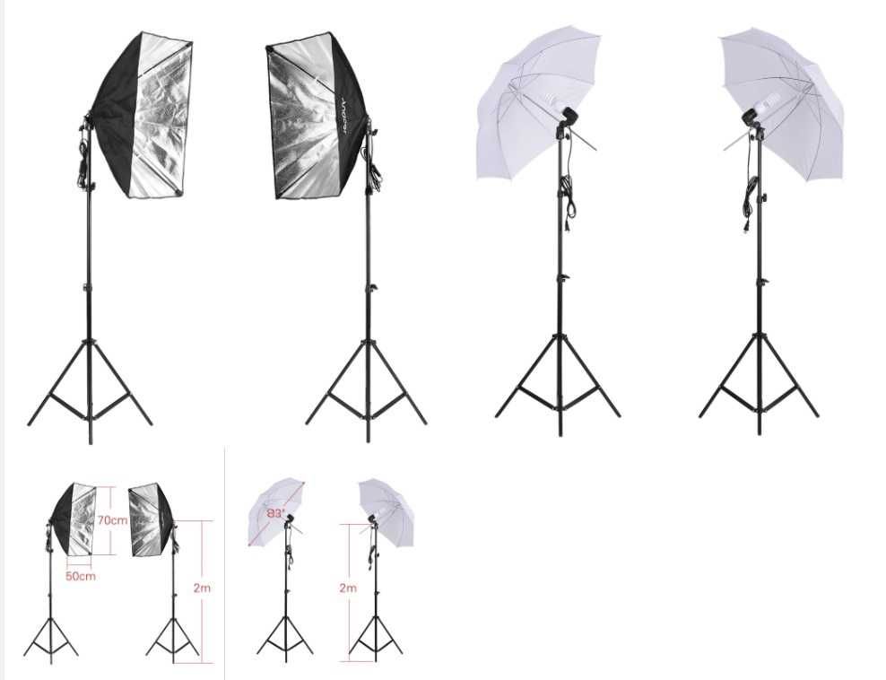 Kit estúdio iluminação foto e vídeo fundos + luzes + estrutura