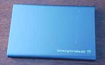 Dysk zewnętrzny Samsung T7 1TB SSD (używany, szary)