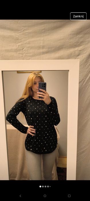 Stylowy Czarny Sweterek Sinsay - Rozmiar L (40/12)