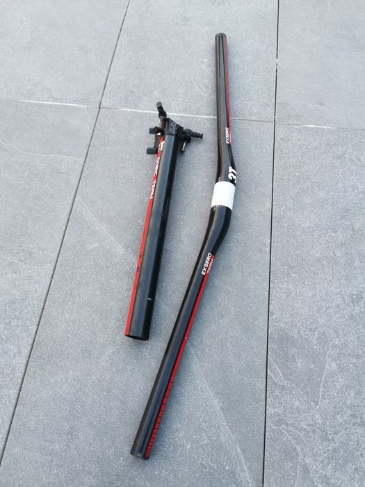 Guiador btt em carbono