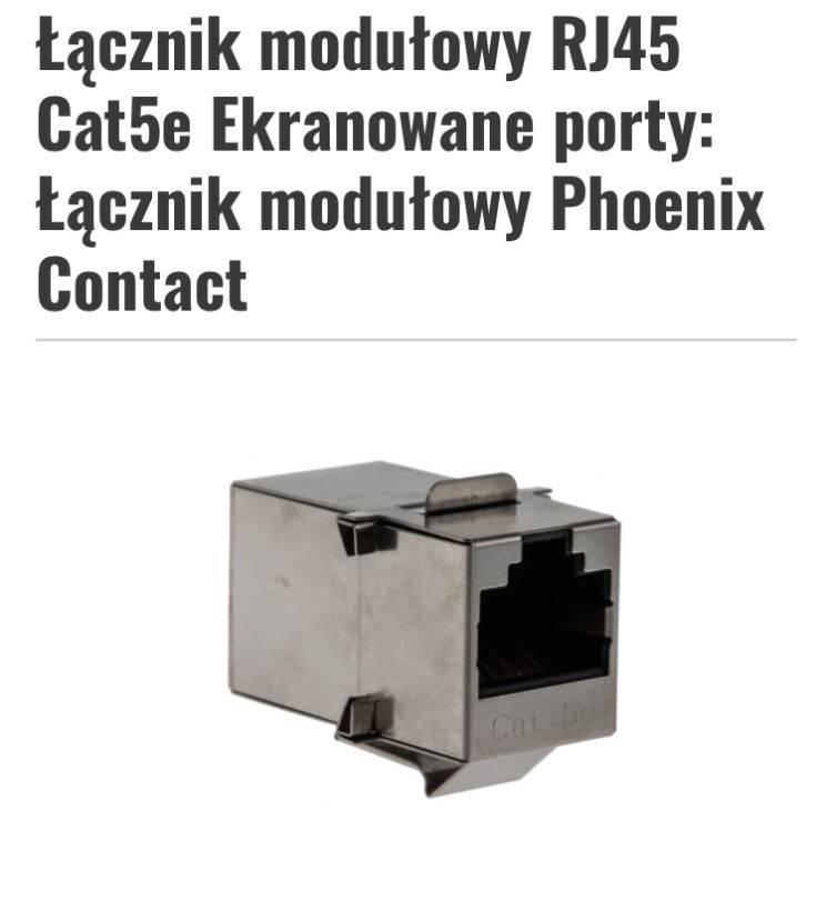 Łącznik modułowy RJ 45 Cat5e ekranowane porty Phoenix contact -5 szt