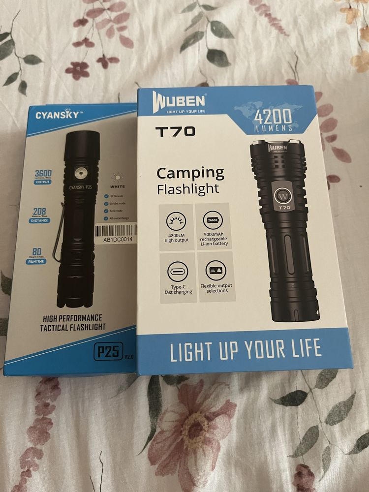 Ліхтарі wuben 4200l t70, cyansky p25 3600l