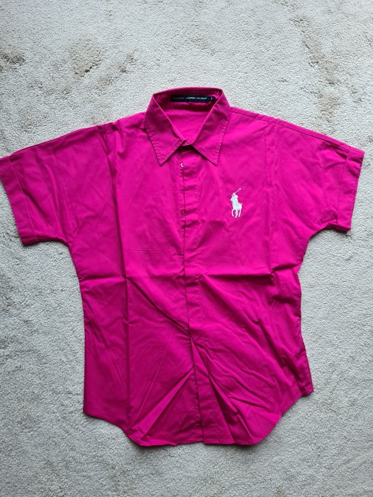 Różowa koszula z krótkim rękawem Ralph Lauren roz. S/M