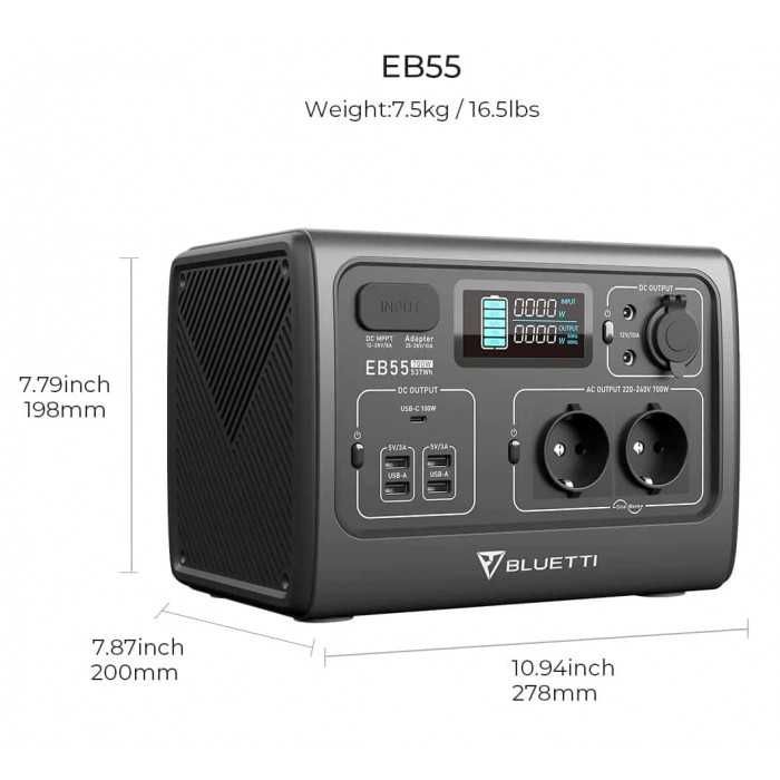 BLUETTI PowerOak EB55 (537 Вт/ч/700 Вт) электростанция В НАЛИЧИИ