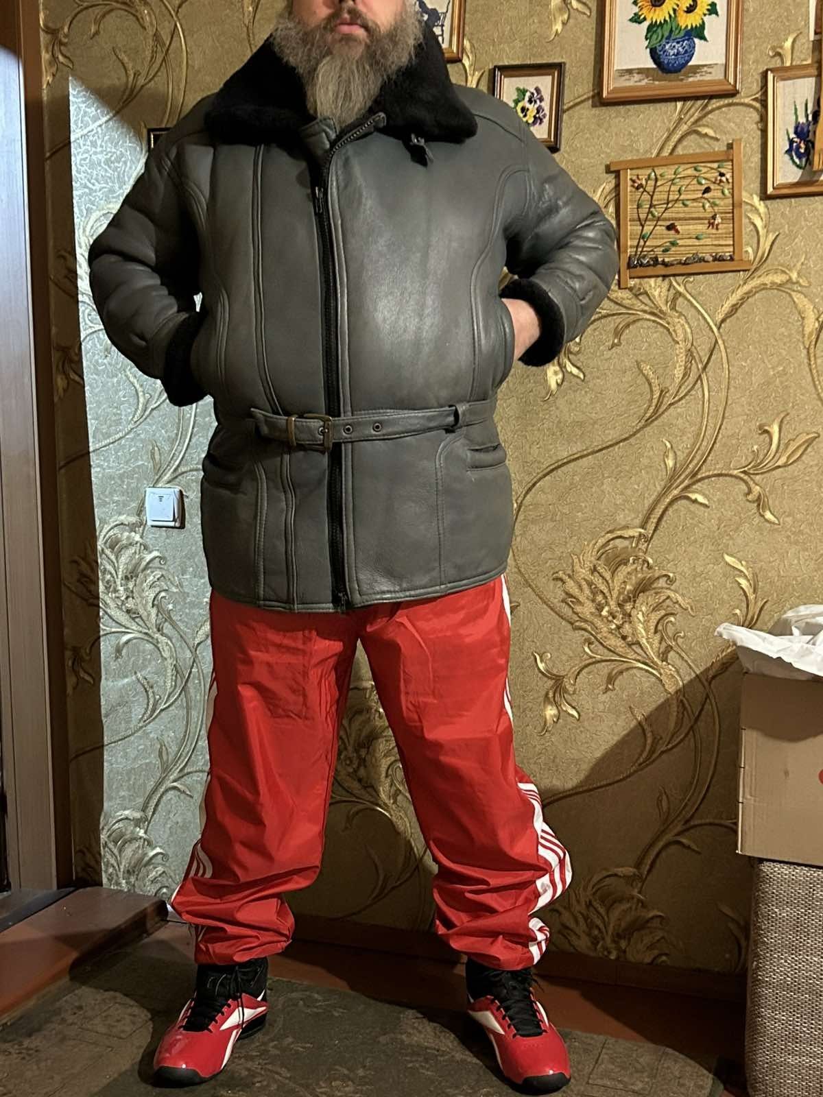 Пилот дублёнка авиатор лётная куртка XL size