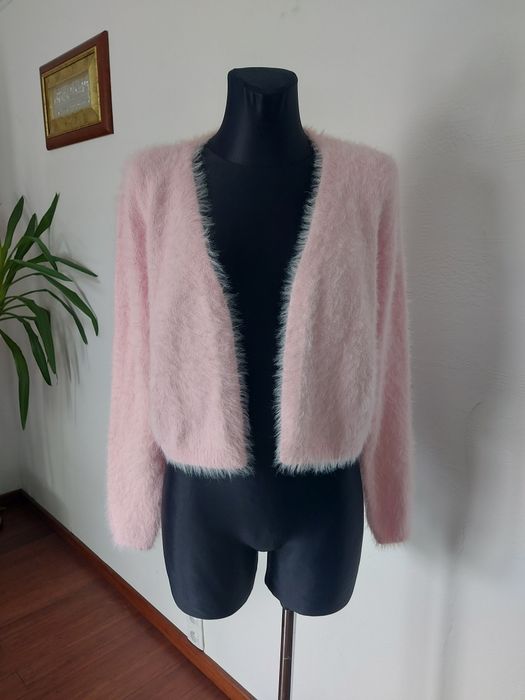 FB Sister puszysty sweterek kardigan różowy Sweet Lilac XL 42 Nowy